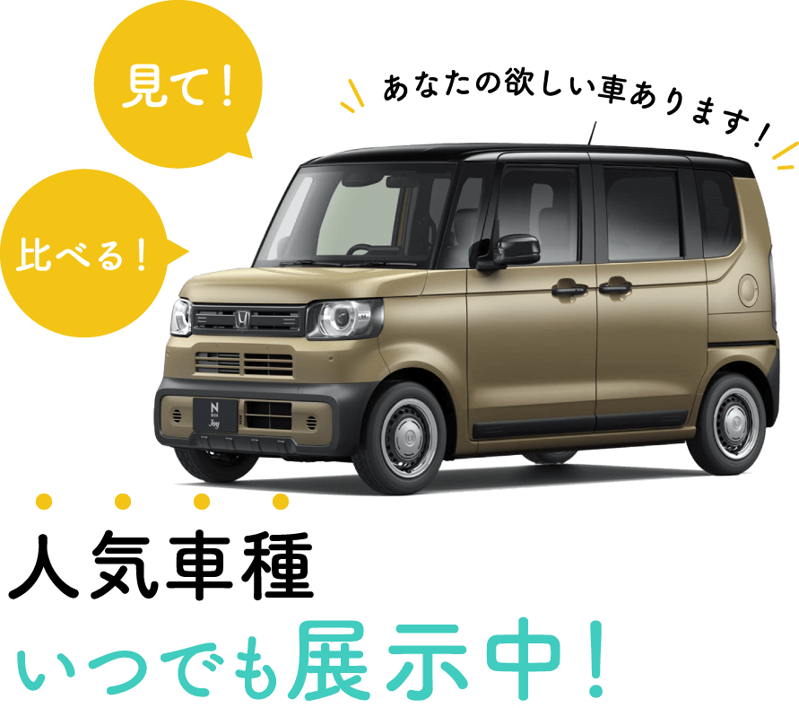 人気車種いつでも展示中！